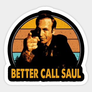 Retro Saul Movie Characters Sticker